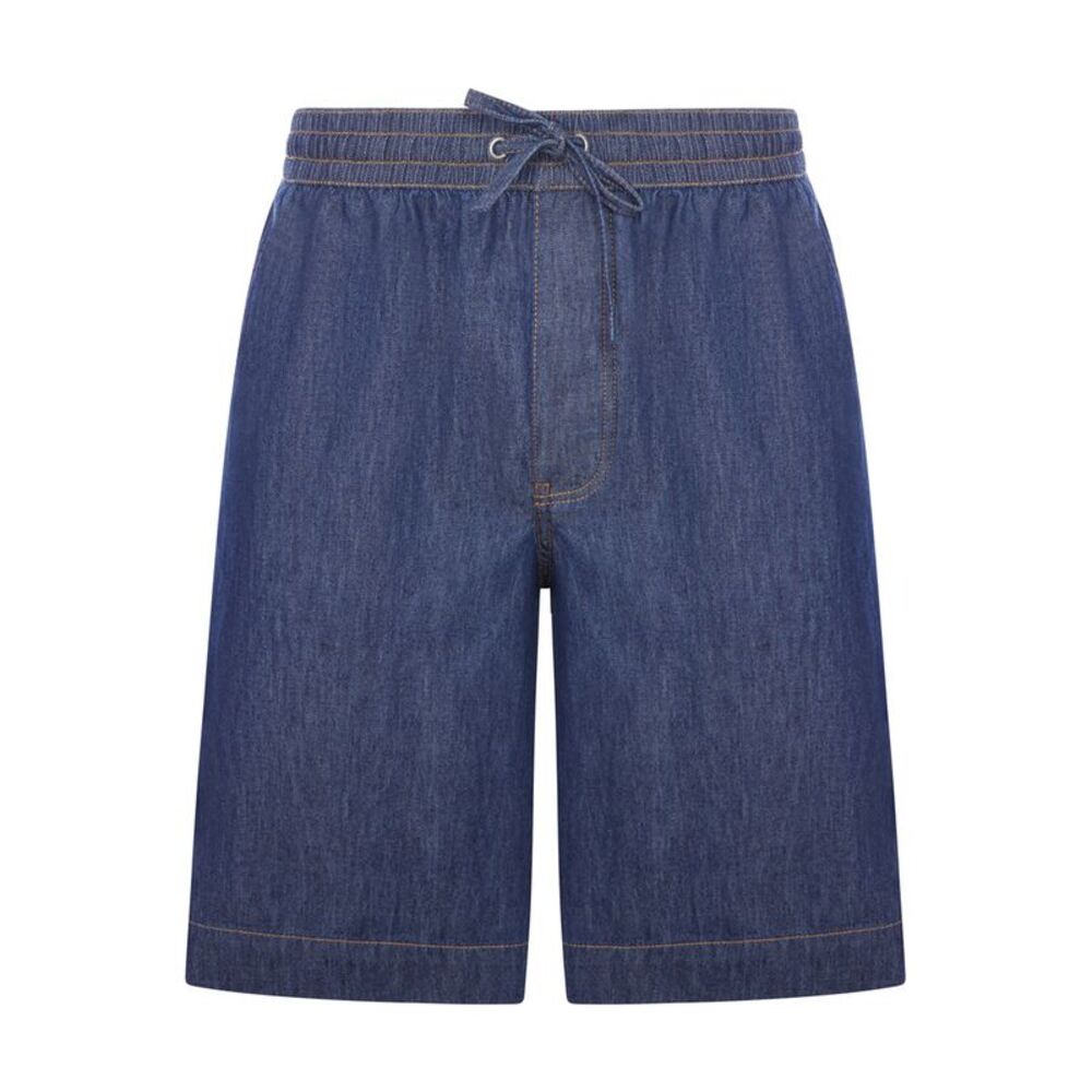 Loewe Men Lightweight Cotton Chambray Shorts
